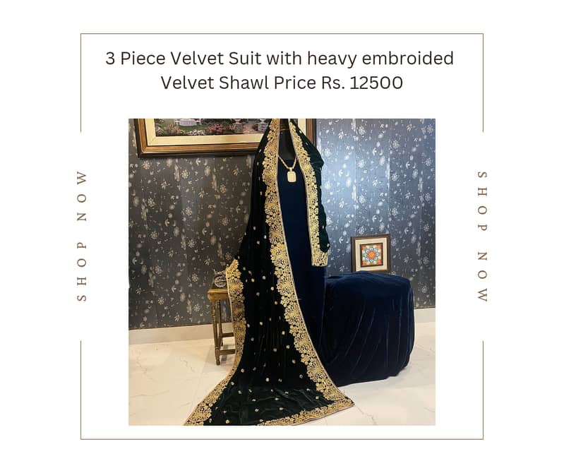 Luxury Velvet Collection with Shawls 10