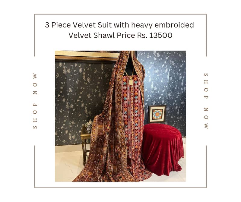 Luxury Velvet Collection with Shawls 14