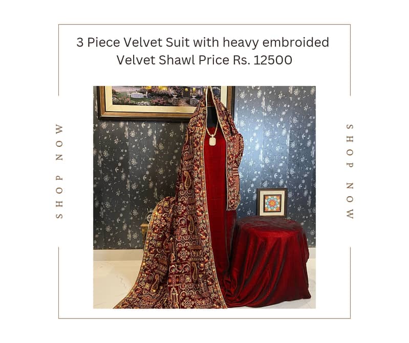 Luxury Velvet Collection with Shawls 15