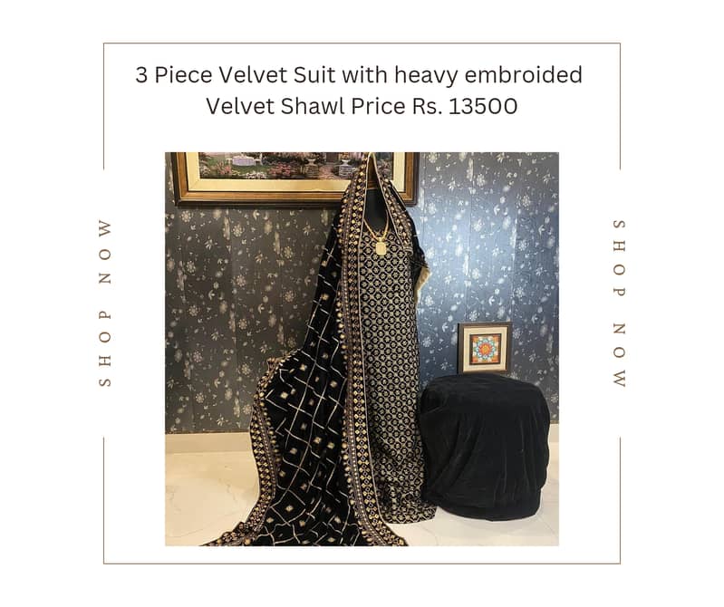 Luxury Velvet Collection with Shawls 17