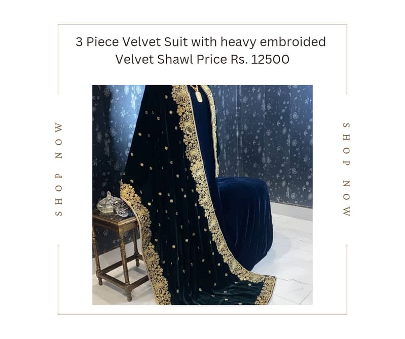 Luxury Velvet Collection with Shawls 18