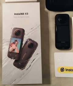 Insta 360 X3 with New Lens Guards, Silicone Skin & other Accessories