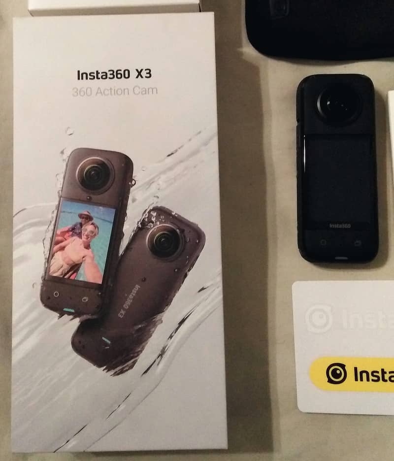 Insta 360 X3 with New Lens Guards, Silicone Skin & other Accessories 0