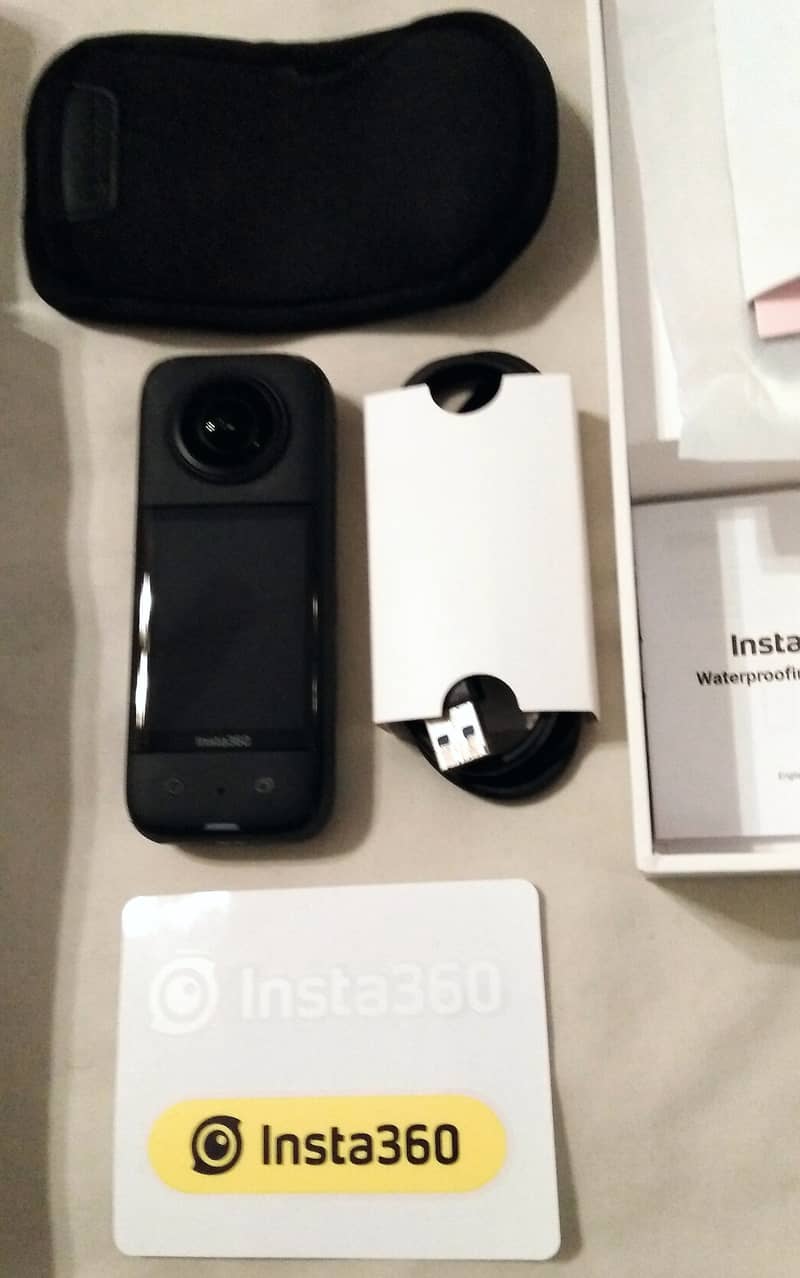 Insta 360 X3 with New Lens Guards, Silicone Skin & other Accessories 1