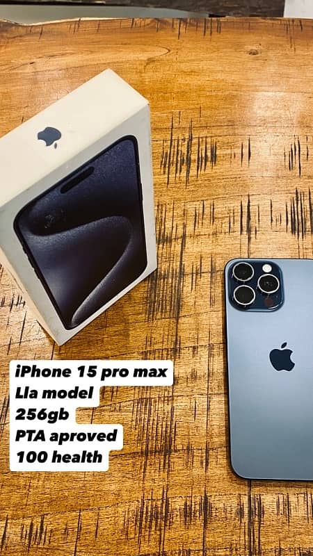 IPhone 15 pro max lla model pta aproved 256gb 0