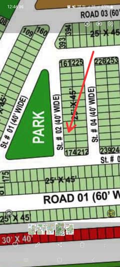 Precinct 27 125sq. y plot 170 Park face allotment available for sale 03135549217