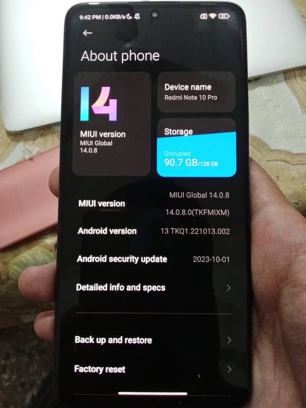 Redmi note 10 pro 8/128 gb storage exchange possible 6