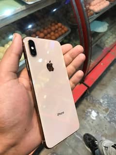 iPhone xsmax pta approved 256 gb golden clr glass and battery change