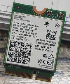 Intel BE200 M. 2 WiFi 7 Tri Band Card E-Key. Brand New