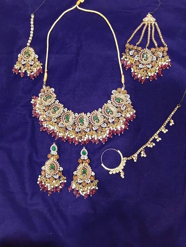 Indian kundan jewelry set for sale 0