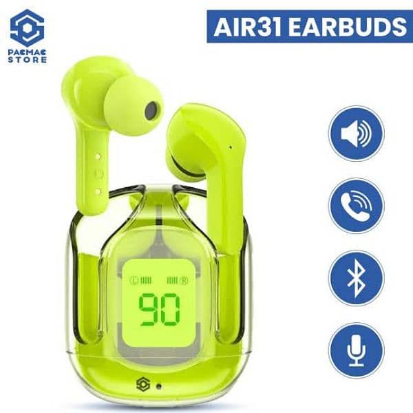 Air31 eirbuds wireless crystal transparent Bluetooth 5.3 2