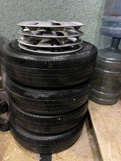 4 Tyres & Rim 13 inch (165/70/13)