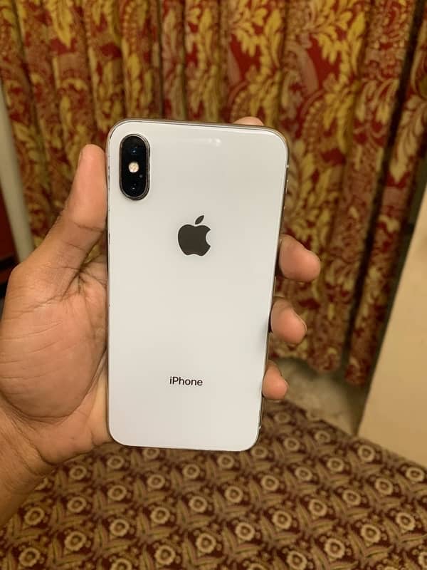 I phone X 256 GB pta approved white color condition 10/9 1