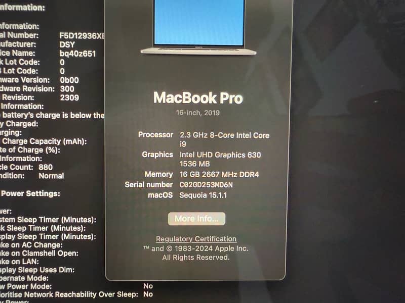 MacBook Pro 2019 - Corei9 - 16GB - 1TB 4