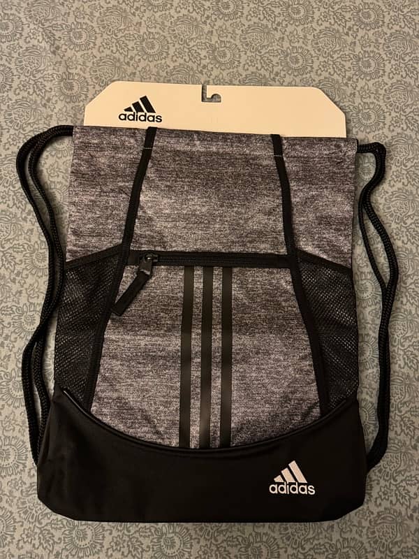 Adidas Alliance II Sports Gym backpack, Gray/Black NEW 0