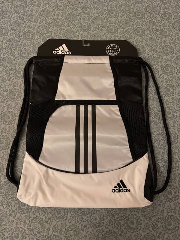 Adidas Alliance II Sports Gym Bag White/Black NEW 0