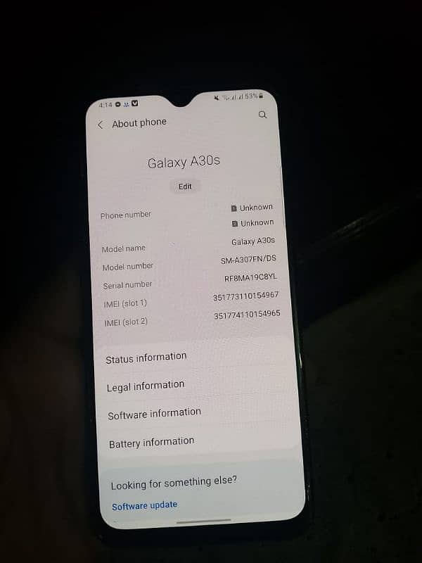 Samsung Galaxy A30s 0