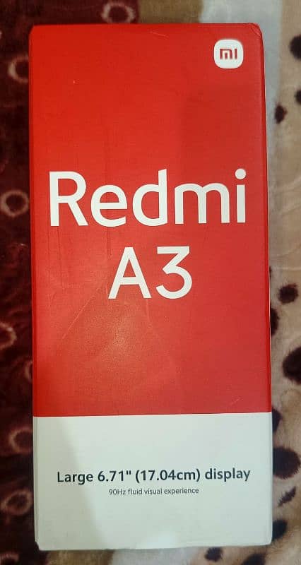 Redmi A3 4GB Ram 64GB Memory Condition 10/10 Dual Sim Offcial PTA 10