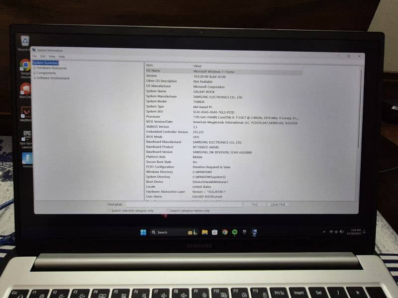 Samsung Laptop  i5 11th generation 8