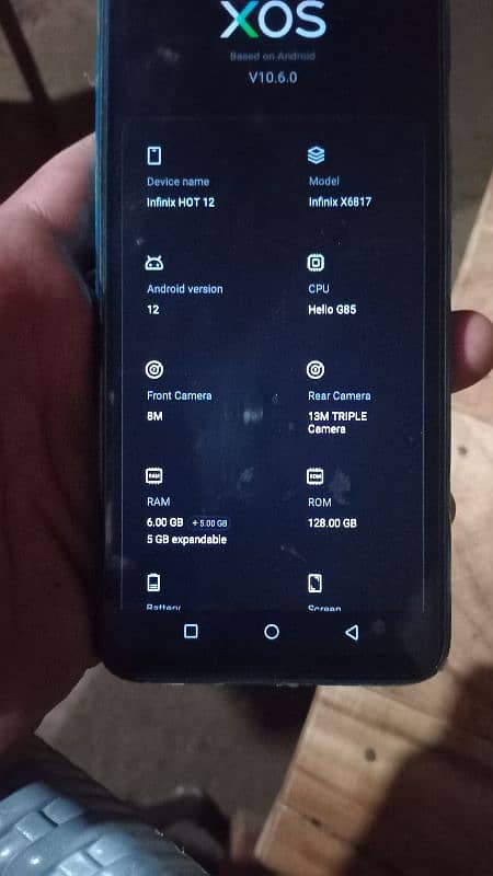infinix hot 12 6g/128g 1