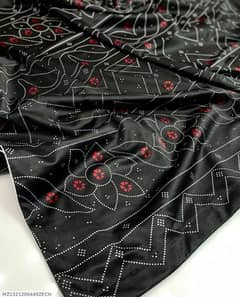 Digital print Dupatta-Dhanak(Black and Maroon)