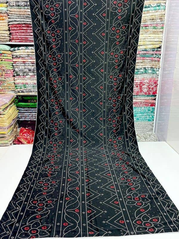 Digital print Dupatta-Dhanak(Black and Maroon) 1