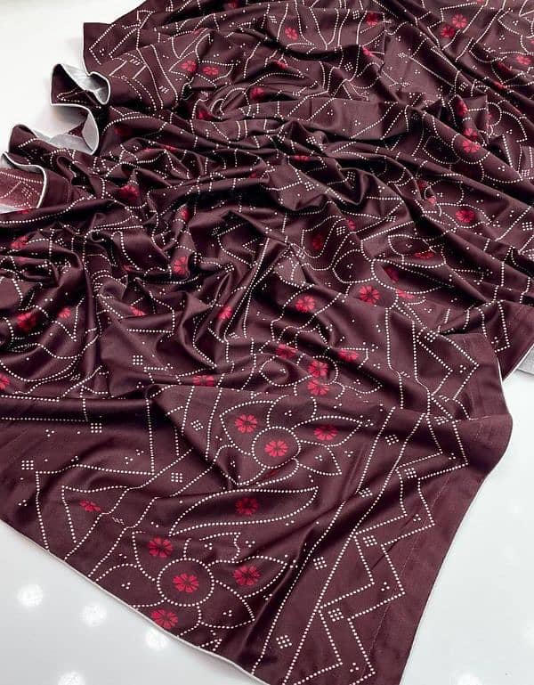 Digital print Dupatta-Dhanak(Black and Maroon) 3