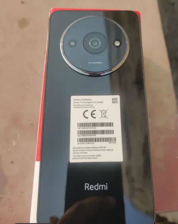 Redmi A3. (4/128 GB) one month use. box all accessories 1