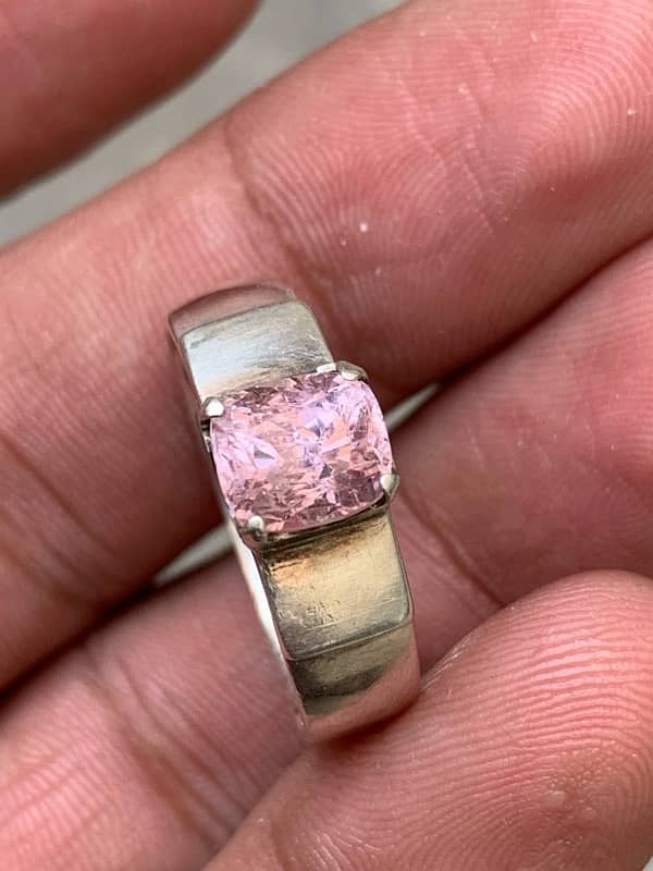 Pink Topaz 925 Silver Ring 2