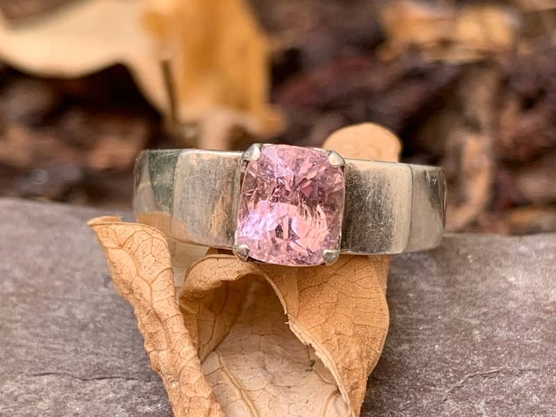 Pink Topaz 925 Silver Ring 4