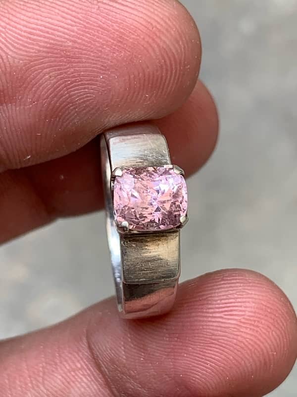 Pink Topaz 925 Silver Ring 10