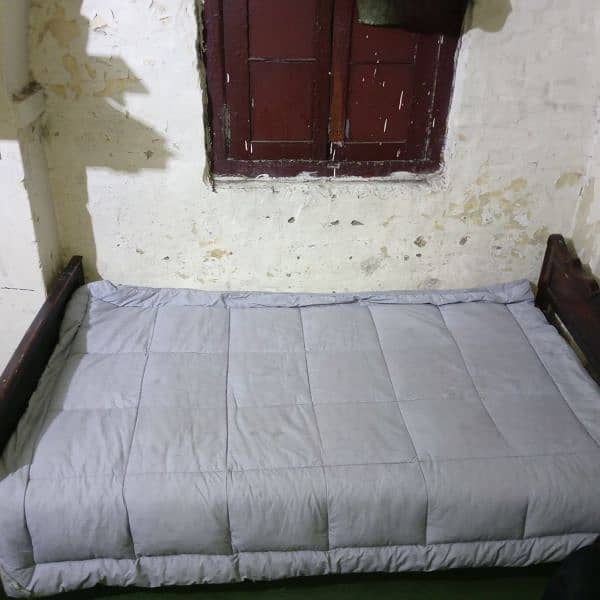 Wooden single bed with high built quality used for sale 0