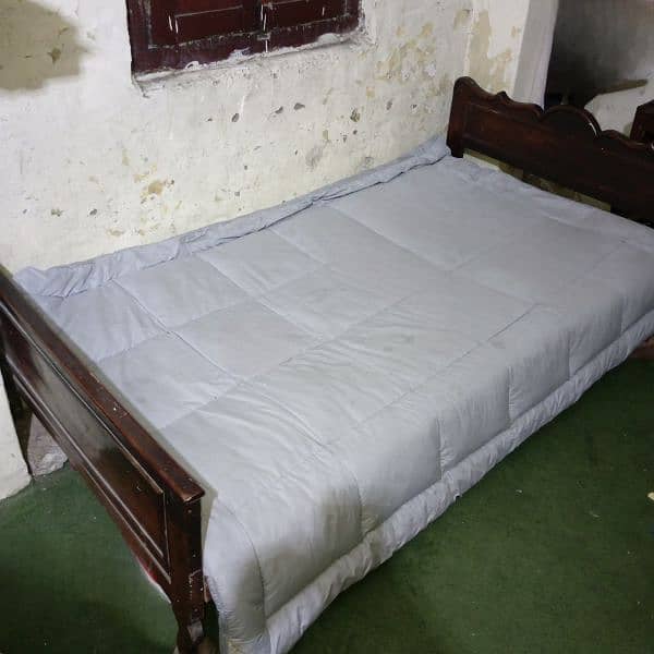 Wooden single bed with high built quality used for sale 1