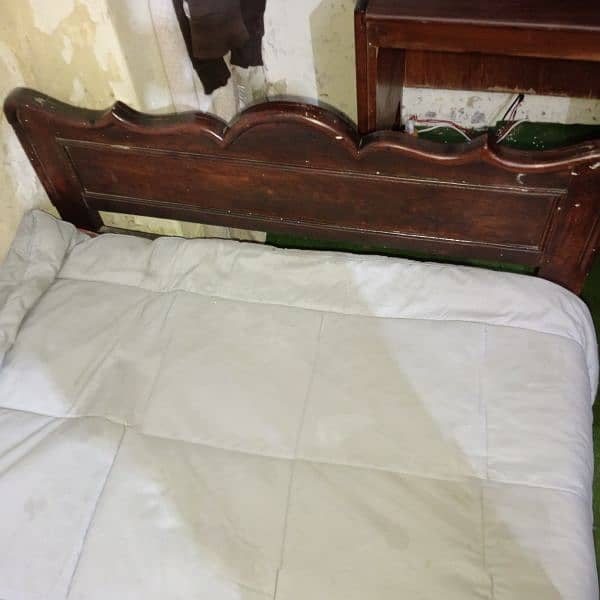 Wooden single bed with high built quality used for sale 3