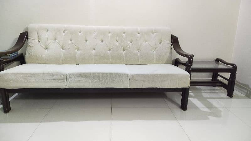 8 sitter sofa set with 2 side tables and 1 center Table (sheshm wood) 0