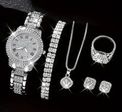 Women’s Diamond Artificial Set - Roman Watch