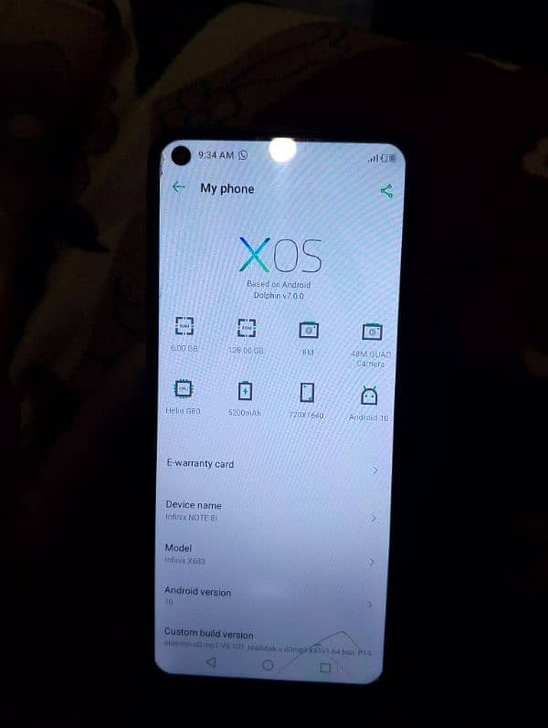 Infinix Note 8i 6/128 Pta Approved 2