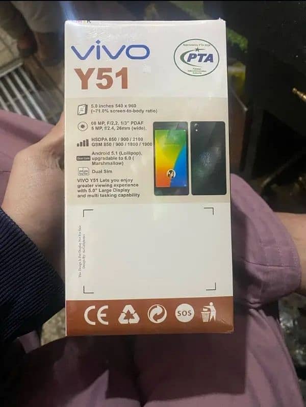 vivo y51 for sale with box charge 1