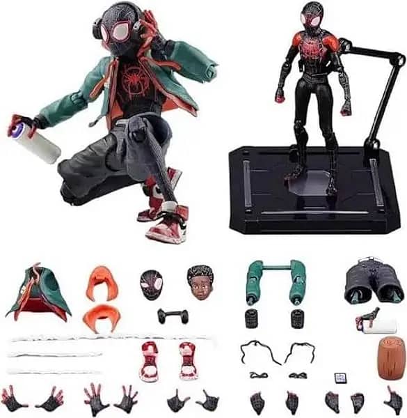 Spiderman Miles Morales | Gwen Action Figure | Wolverine Claws | Veno 3