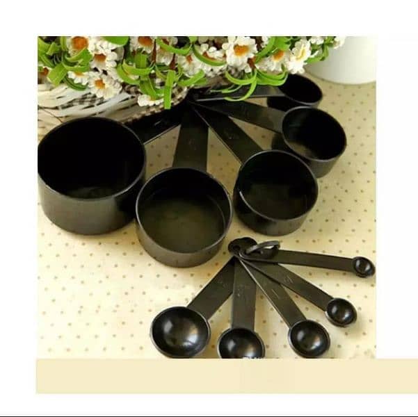 Measuring cups spoon black with stainless steel cooking cutter cambo 3