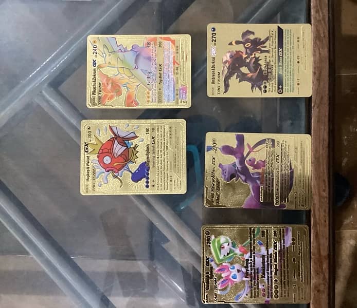 golden Pokémon cards for kids , collectors , brand new 0