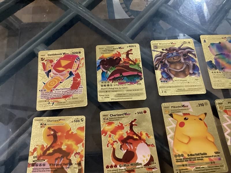 golden Pokémon cards for kids , collectors , brand new 7