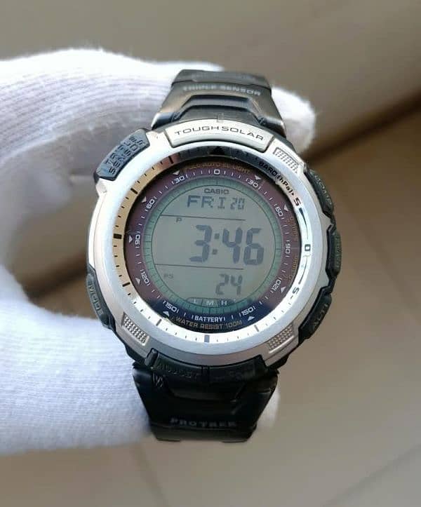 Casio Pro Trek Triple Sensor Watch.  Model -PRG110-1VDR 2