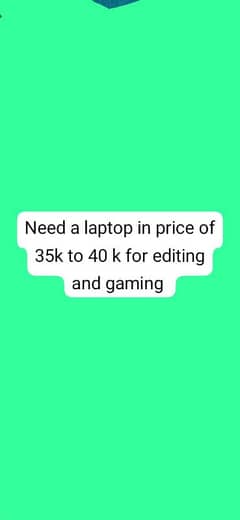 need a laptop for gaming