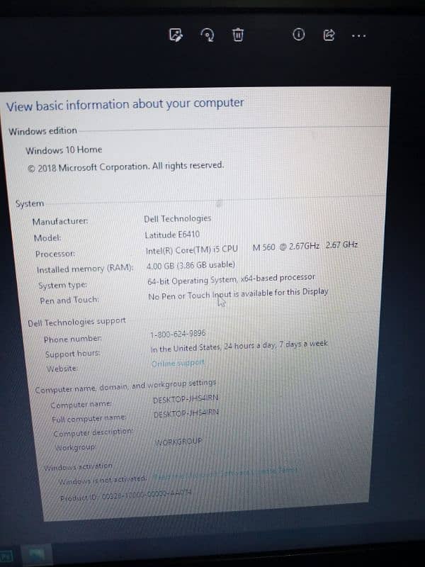 Laptop for sale Dell i5 6