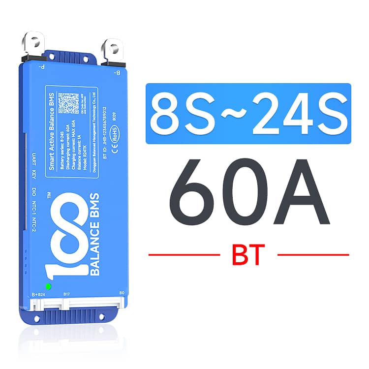 100 Balance BMS 60A 8S to 24S Smart Active Balance BMS New Version 0