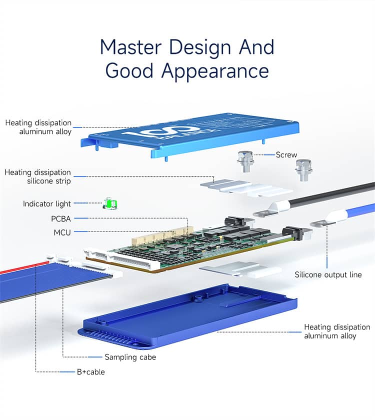 100 Balance BMS 60A 8S to 24S Smart Active Balance BMS New Version 3