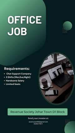 Chat Support Job / Social Media Job For Male in Lahore