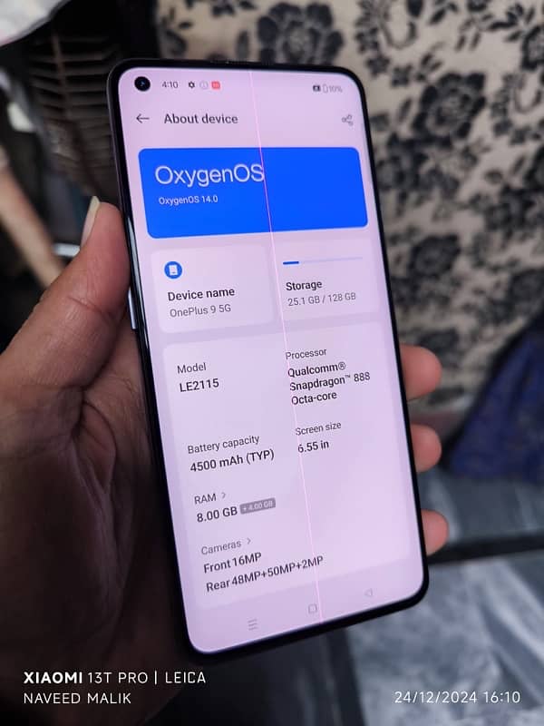 oneplus 9 8+8/128 non pta sim time full available 2