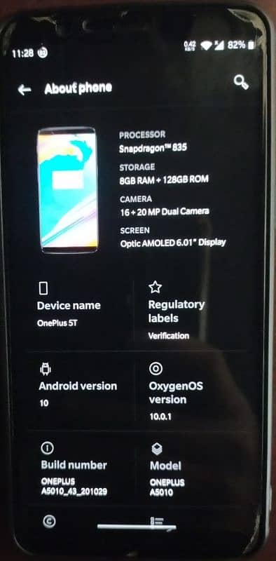 OnePlus 5T, 8/128 variant 4